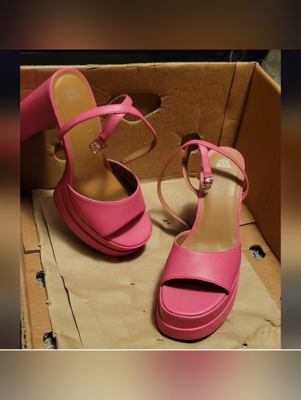 Wild fable Alessia barbie pink faux leather platform pumps chunky heels 11 NWT - Picture 15 of 17